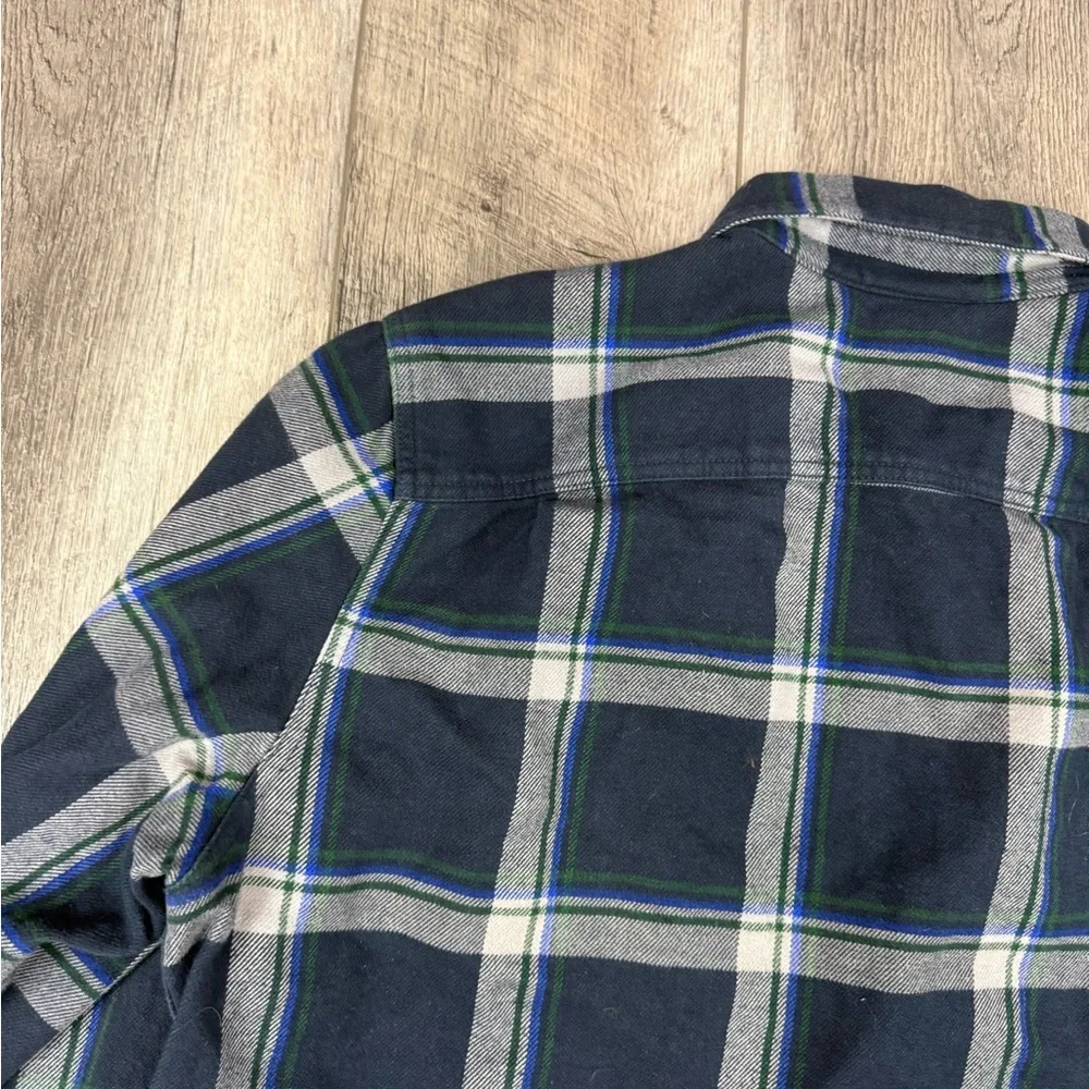 North Face Mens Navy Plaid Button‎ Down Top